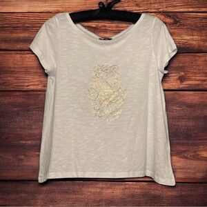 HAMSA GOLD AND WHITE TOP SIZE MEDIUM